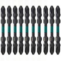 Jogo de bits philips duplo de impacto Ph3 x 110mm encaixe 1/4" com 10 Peças - ST59813