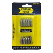 Jogo de bits phillips com 10 pecas fertak tools