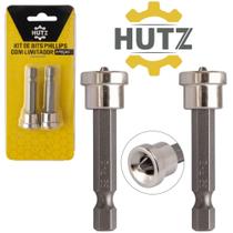 Jogo de bits phillips com limitador para parafusadeira hutz 2 pecas ph2 - Liz