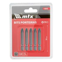 Jogo de Bits Phillips PH3 CRV 1/4 x 50mm 5 Peças 1166955 MTX Jogo de Bits Phillips PH3 CRV 1/4 x 50mm 5 Peças 1166955 MTX