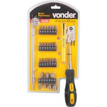 Jogo De Bits/Ponteiras Com 32 Peças Encaixe 1/4 Vonder