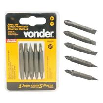 Jogo de Bits/Ponteiras com 5 Peças Pontas Duplas para Furadeira/Parafusadeira VONDER Jogo de Bits/Ponteiras com 5 Peças Pontas Duplas para Furadeira/Parafusadeira VONDER