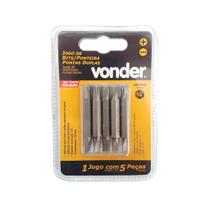 Jogo de bits/ponteiras pontas duplas com 5 peças 3538005050 Vonder