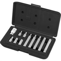 Jogo de bits spline encaixe sextavado 1/2" M5 a M12 com 11 peças - Stels Jogo de bits spline encaixe sextavado 1/2" M5 a M12 com 11 peças - Stels