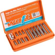 Jogo de bits T20 a T55 com 15 peças - 6233 - Waft