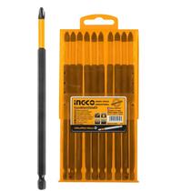 Jogo de Bits Torção 150mm Ph2 com 10 Peças Ingco com Estojo Jogo de Bits Torção 150mm Ph2 com 10 Peças Ingco com Estojo