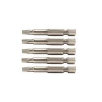 Jogo de Bits Torx T20 x 50mm Encaixe 1/4" com 5 Peças -