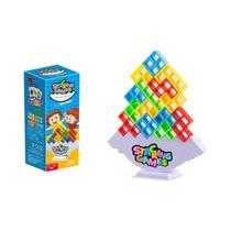 Jogo De Blocos De Construção Tetra Tower Balance Com 48 Peças Para Crianças, Adultos, Amigos E