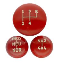 Jogo de bola de câmbio 4 marchas 4x4 red vermelha com indicação jeep rural f75