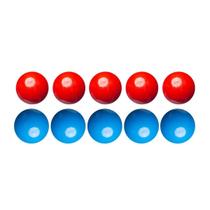 Jogo De Bolas Sinuca Bilhar Lisas Mata Mata 54Mm Vermelho/ul