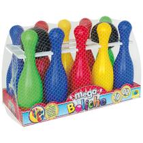 Jogo De Boliche Grande Infantil Brinquedo Com 10pinos de 30cm e 2 bolas tik tok - ALLIGRA