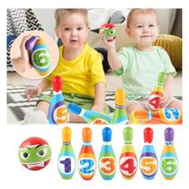 Jogo De Boliche Infantil Com Bolinha E 6 Pinos Bebê Jogo De Boliche Infantil Com Bolinha E 6 Pinos Bebê