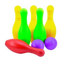 Jogo De Boliche Plástico Colorido - 8 Peças