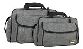 Jogo De Bolsas Cinza E Preto - 2 Peças Jogo De Bolsas Cinza E Preto - 2 Peças