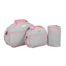 Jogo de Bolsas Maternidade Zoo Baby 3 Peças Bolsa Grande / Média - Frasqueira Térmica - Mave Baby