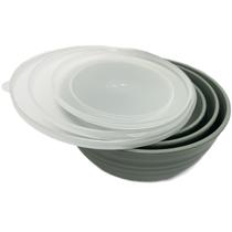 Jogo De Bowls De Bambu Com Tampa Lyor Pp 3peças Jogo De Bowls De Bambu Com Tampa Lyor Pp 3peças