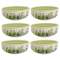 Jogo de Bowls Kit 6 Peças Tigela 620ml 15cm Siena Salgueira Cerâmica Florarte Jogo de Bowls Kit 6 Peças Tigela 620ml 15cm Siena Salgueira Cerâmica Florarte