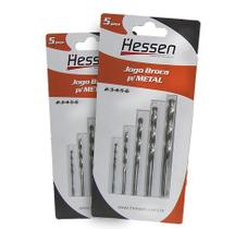 Jogo de Broca Aço Rápido 5Pcs 2 a 6mm 26883 Hessen