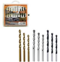 Jogo De Broca De Aco Carbono Mistas 5 6 8Mm Com 9 Pecas + Estojo - Rio Chens Jogo De Broca De Aco Carbono Mistas 5 6 8Mm Com 9 Pecas + Estojo - Rio Chens
