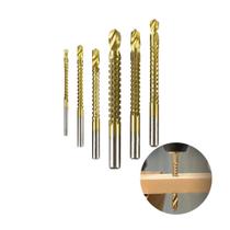 Jogo de Broca de Corte Lateral Hss 6 Peças Titânio Charbs Jogo de Broca de Corte Lateral Hss 6 Peças Titânio Charbs