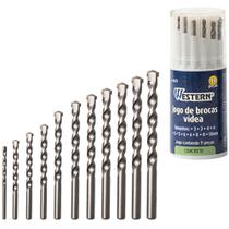 Jogo de broca de videa para concreto com 11 pecas 3/4/5/6/8/10mm + estojo Jogo de broca de videa para concreto com 11 pecas 3/4/5/6/8/10mm + estojo