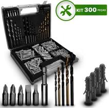 Jogo De Broca E Bucha Concr/Mad/Metal 300 Peças - MTX