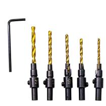 Jogo de Broca Escariadora Madeira com 6 Peças Lotus