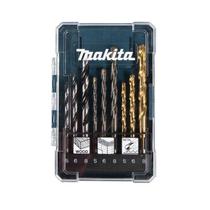 Jogo de broca makita c/9 pecas p/metal concreto e madeira (5/6/8mm) Jogo de broca makita c/9 pecas p/metal concreto e madeira (5/6/8mm)