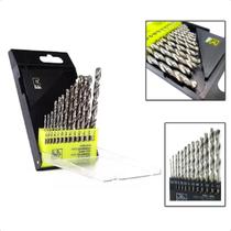 Jogo de Broca Para Metais Kit C/13Pçs Aço Carbono 1/16-1/4 Jogo de Broca Para Metais Kit C/13Pçs Aço Carbono 1/16-1/4