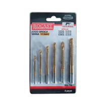 Jogo De Broca Serra Em Titânio Em Aço Rápido 6 Peças Rocast Jogo De Broca Serra Em Titânio Em Aço Rápido 6 Peças Rocast