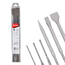 Jogo De Broca Talhadeira/ponteira Sds 6 Peças Makita D-58920 Jogo De Broca Talhadeira/ponteira Sds 6 Peças Makita D-58920