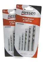 Jogo de brocas 05 pcs p/metal 26883 - HESSEN Jogo de brocas 05 pcs p/metal 26883 - HESSEN