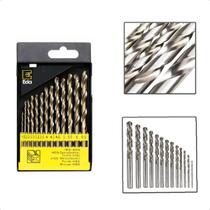 Jogo de Brocas 1.5 a 6.5mm Para Metais 13 Brocas Aço Carbono Jogo de Brocas 1.5 a 6.5mm Para Metais 13 Brocas Aço Carbono