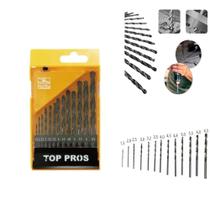 Jogo de brocas 13 pecas aco rapido com estojo kit furadeira parafusadeira metal plastico Jogo de brocas 13 pecas aco rapido com estojo kit furadeira parafusadeira metal plastico