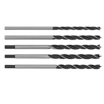 Jogo de brocas 3 pontas madeira 6,10,12,13,14mmx300mm mtx