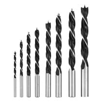 Jogo de brocas 3 pontas para madeira, 3-10mm, haste cilindrica, 8pcs // sparta