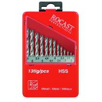 Jogo de Brocas Aço Rápido 1,5 a 6,5mm 13 Peças 5.0159 Rocast Jogo de Brocas Aço Rápido 1,5 a 6,5mm 13 Peças 5.0159 Rocast
