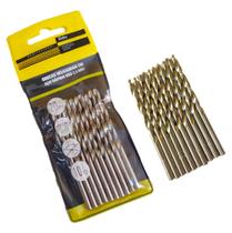 Jogo De Brocas Aço Rápido 3,5mm Hss Ferro Alumínio 10 Peças