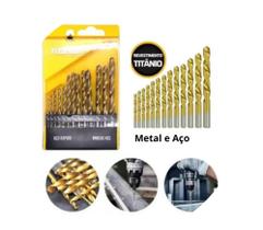 Jogo De Brocas Aço Rápido 5/64 A 5/16pol 13 Peças Titanium Jogo De Brocas Aço Rápido 5/64 A 5/16pol 13 Peças Titanium