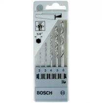 Jogo de Brocas Aço Rápido Bosch HSS-G X 5U Ø2-6mm 5 Peças