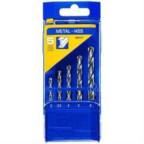 Jogo de Brocas Aço Rápido Com 5 Peças 3-6mm - 1865307 - IRWIN