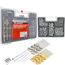 Jogo de brocas bits e buchas com 300 peças