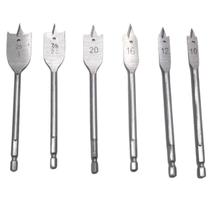 Jogo de Brocas Chata para Furadeira Madeira Marcenaria kit 6 Peças