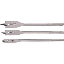 Jogo de Brocas Chatas 3/8"-5/8" 3 Peças Aço Carbono Vonder