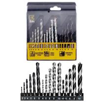 Jogo de brocas com 16 peças em A.C, HSS E WIDIA 9TG