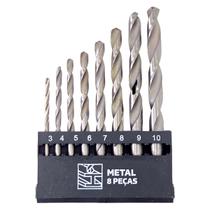 Jogo De Brocas De Aço Para Metal 3-10mm 8 Peças (SEM ESTOJO)