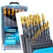 Jogo de brocas de aço rápido 1 a 13 mm 25 peças -7232355