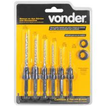 Jogo De Brocas De Aço Rápido Com Escariador 7/64 1/4 Vonder Jogo De Brocas De Aço Rápido Com Escariador 7/64 1/4 Vonder