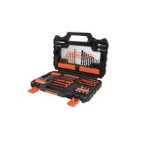 Jogo de brocas e bits black decker c/104pcs de titanio