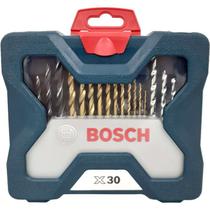 Jogo De Brocas E Pontas Bits Com 30 Peças X-line Titânio Bosch